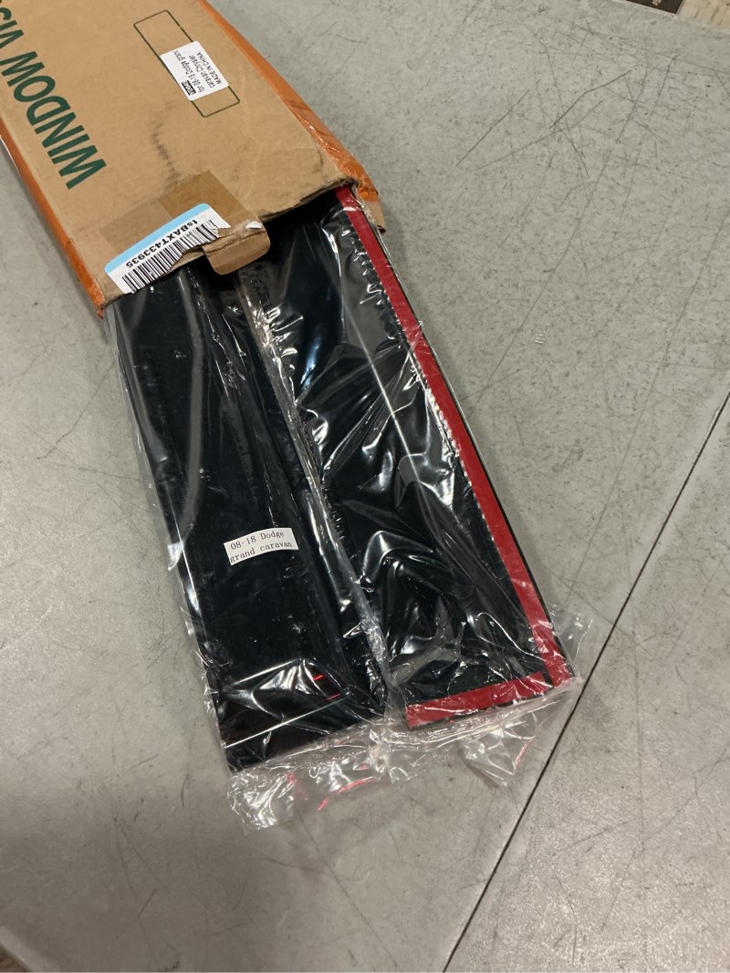 Condition photo showing Good Condition for tape-on rain guard 4-piece for 08-18 dodge grand caravan/chrysler town&country windows visor shield shade smoke 94251 black 08-18 dodge grand caravan chrysler town