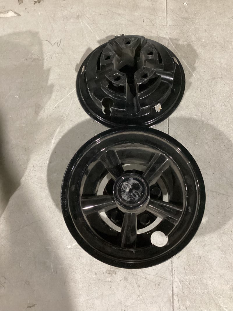 Condition photo showing As Is for nokins golf cart ss wheel covers hub caps for most golf carts 8 inch(set of 4)
