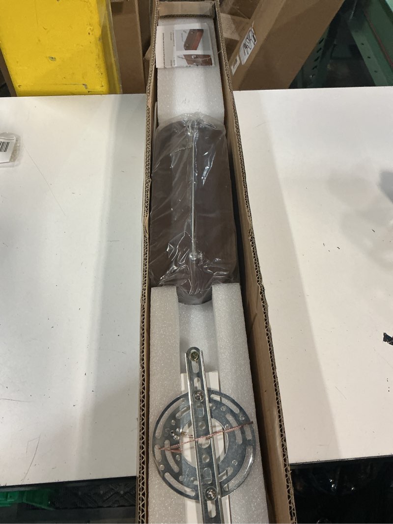 Condition photo showing New/Like New for 39" wood linear pendant light led dimmable hanging light dinning room light fixture island lights 24w for dining room kitchen island bar walnut color walnut 39in