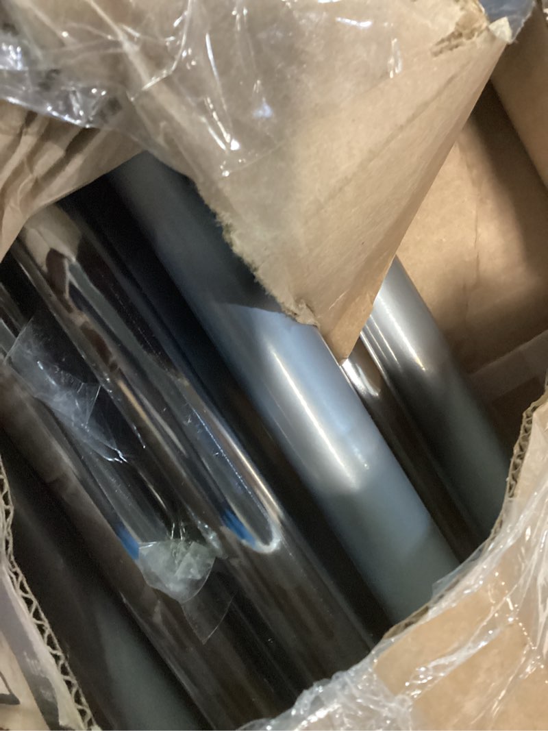 Condition photo showing As Is for Whitmor Foldable Garment Rack - Rolling Clothes Rack - Adjustable Height - Silver