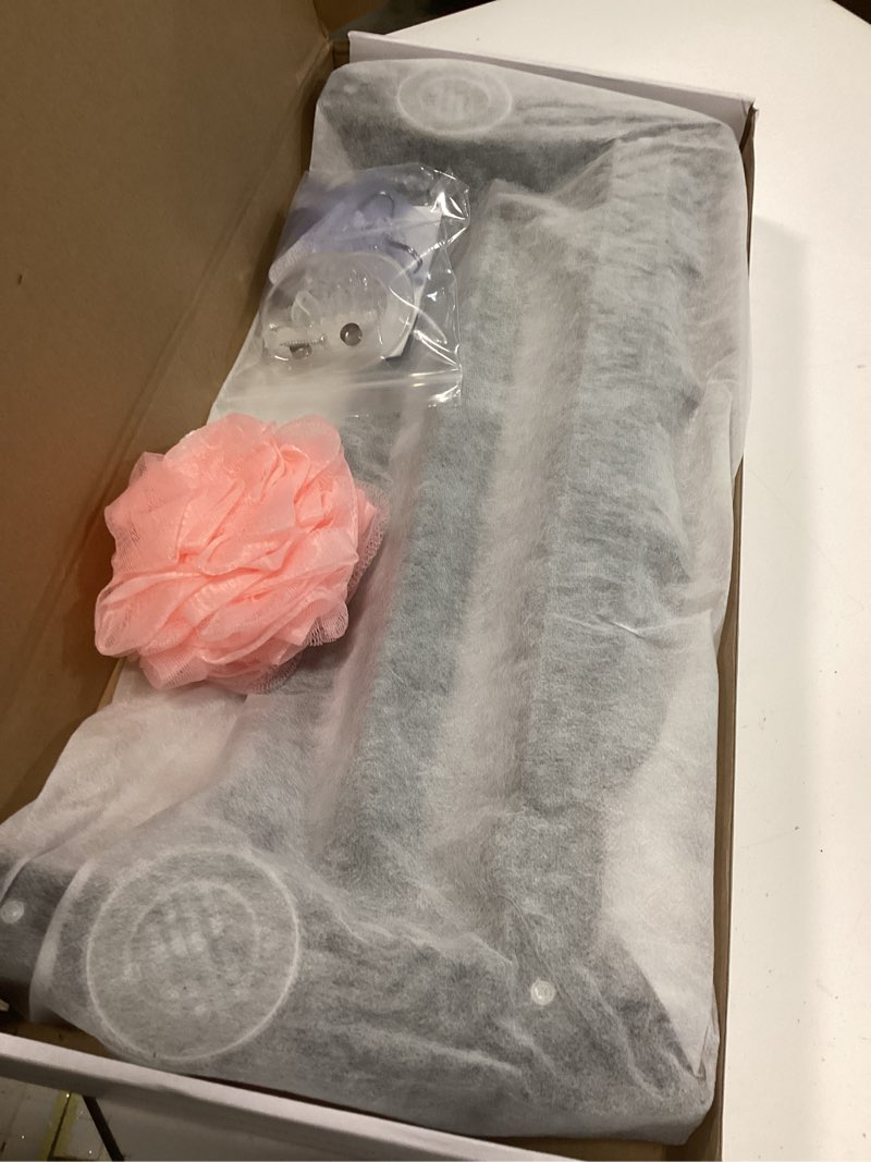 Condition photo showing Good Condition for Towel Rack with Towel Bar Holder Suction Cup Foldable Towel Shelf No Drill with 7 Hooks Rustproof Towel Storage Wall Mount for Bathroom Lavatory Matte Black 20 Inch Matte Black 20inch-50cm