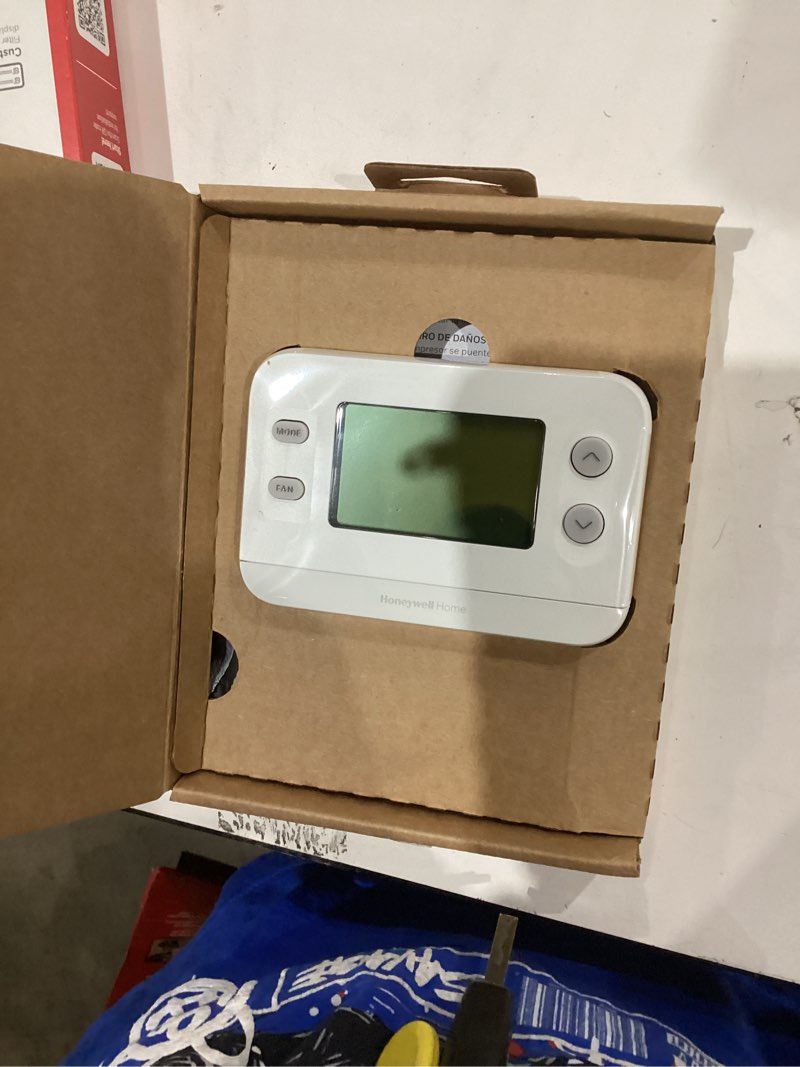 Condition photo showing Good Condition for new! honeywell home non-programmable thermostat, single-stage, 1 heat/1 cool compatibility, x1n, white