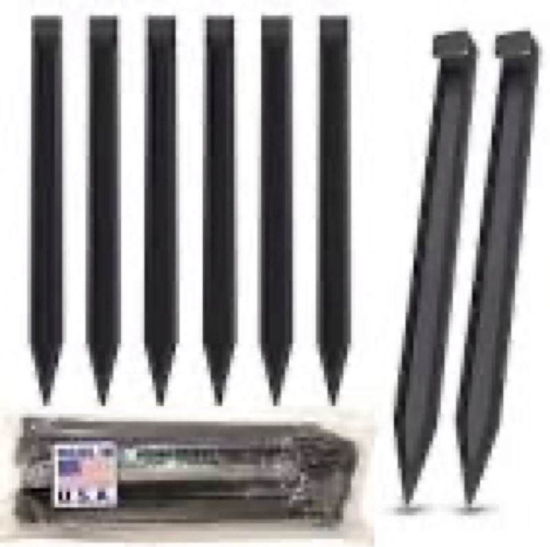 jetec 200 pack plastic landscape edging anchoring stakes bulk 10'' 12'' black garden landscape ancho
