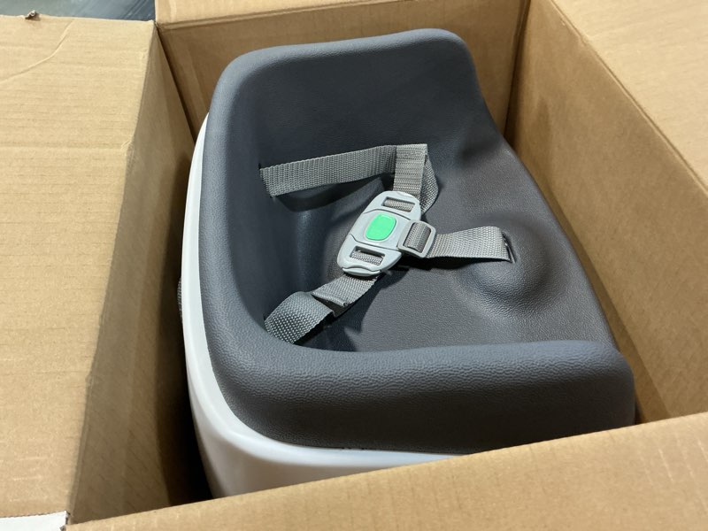Condition photo showing Good Condition for Ingenuity SmartClean Toddler Booster Seat for Kitchen Chair – Lightweight for on-the-go, Easy-Clean, 3-Point Harness Strap – Booster Seat for Dining Table, Slate