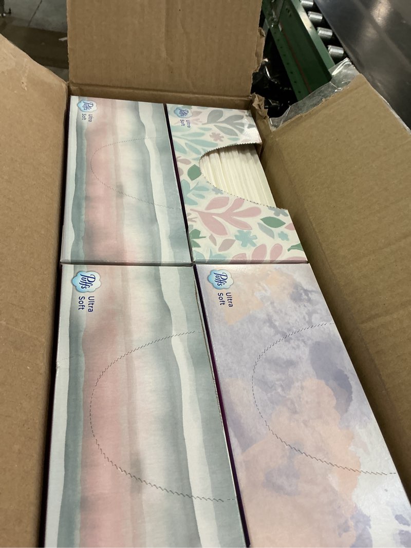 Condition photo showing Good Condition for Puffs Ultra Soft Non-Lotion Facial Tissue, 8 Family Boxes, 124 Facial Tissues per Box 124 Count (Pack of 8)