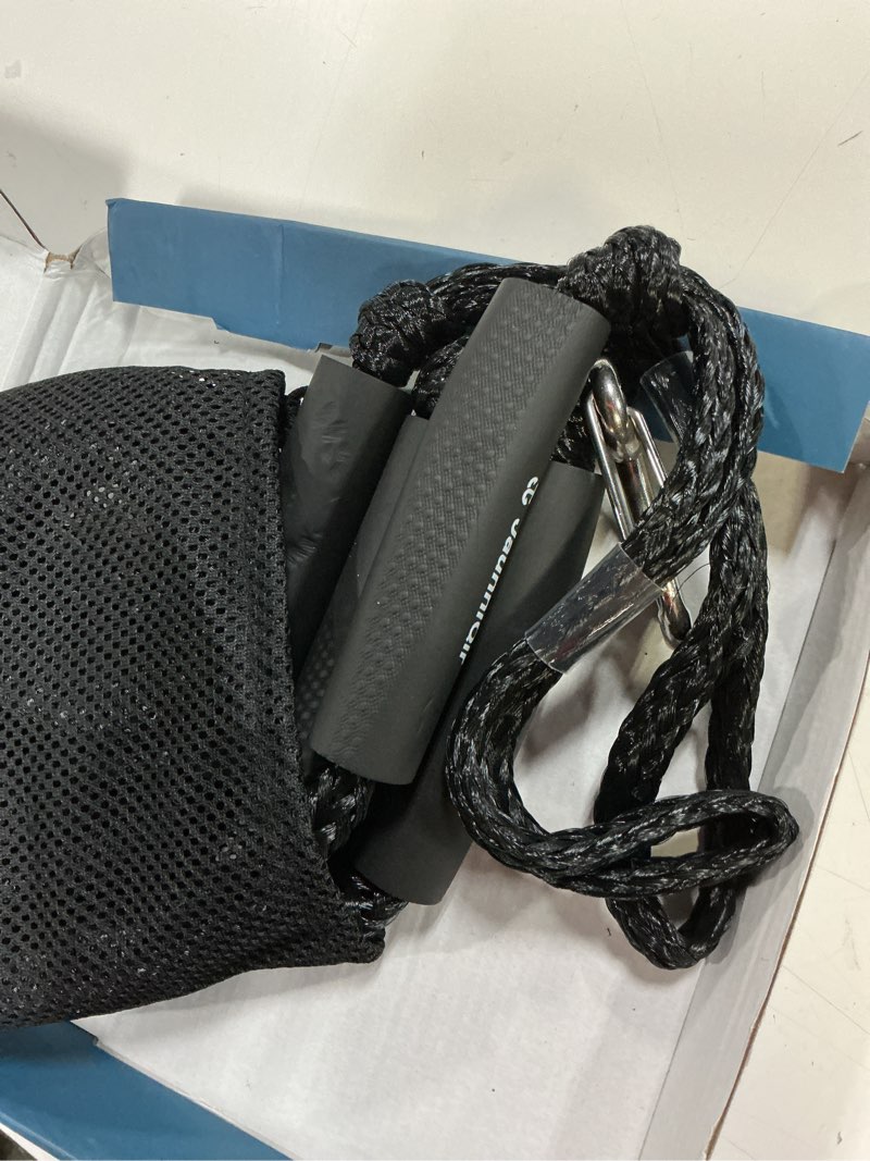 Condition photo showing Good Condition for jaunniqir bungee dock lines for boats 4.3 feet, 2 pack dock lines with 316 stainless clips for pwc, jet ski, kayak, watercraft, pontoon, shock absorbing tie off downs boat mooring ropes accessories black 4-5½ feet 2 pack