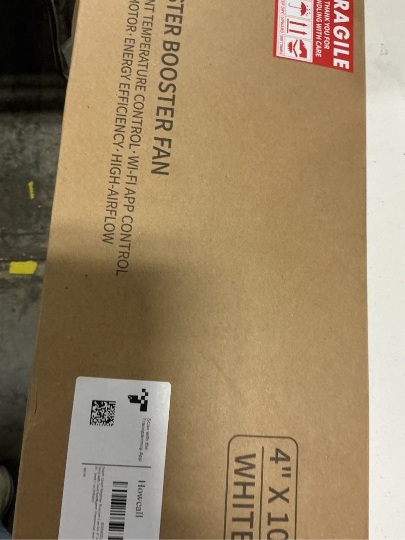 Condition photo showing New/Like New for super quiet register booster fan for 4" x 10" register holes, smart register vent with dual intelligent thermostat and wifi app control, heating cooling ac vent fan (white) 4" x 10" white
