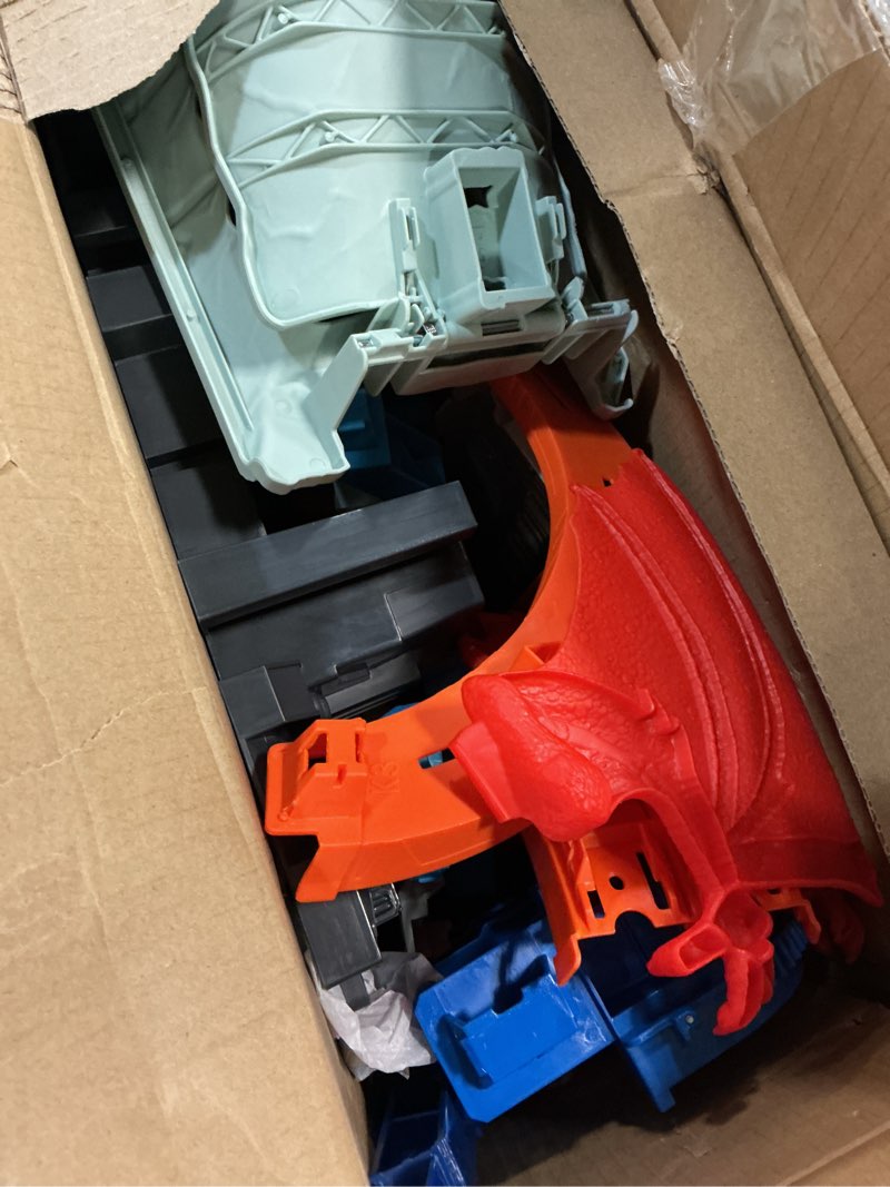 Condition photo showing Good Condition for Hot Wheels City Ultimate Garage Track Set with 2 Die-Cast Toy Cars & Car-Eating Dragon, Stores 50+ Vehicles, 4 Levels