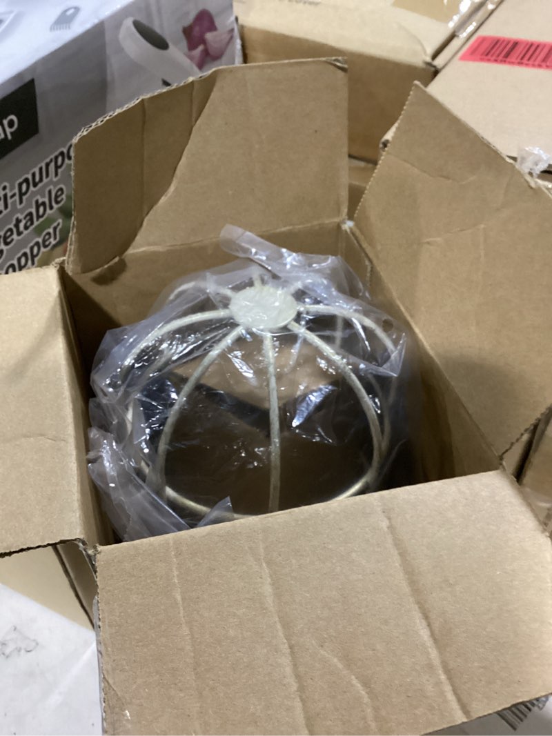 Condition photo showing Good Condition for unique industrial table lamp with touch control, 28" metal mesh desk lamp with 3-way dimmer, dimmable farmhouse lamp with vintage cage for living room, e26 socket, includes led bulb, white