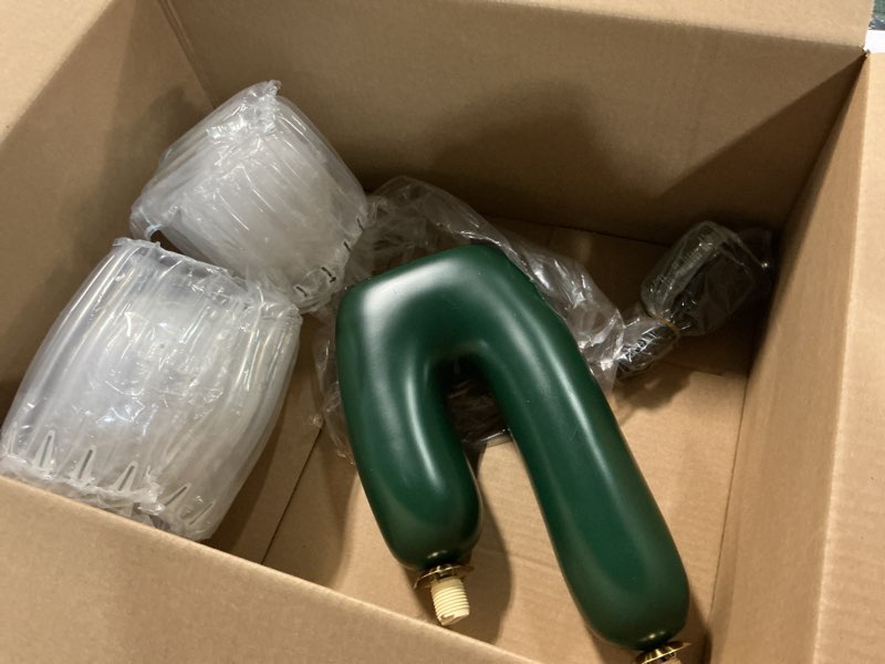 Condition photo showing Good Condition for arturesthome nightstand desk lamp, creative nordic living room bedside bedroom table lamp with light bulbs, green