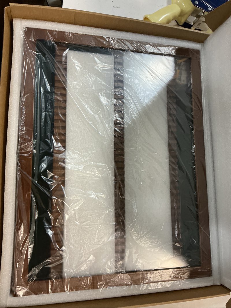 Condition photo showing New/Like New for golf pencil display case holds 99 round or octagonal golf pencils wood wall mount clear display case with acrylic dust uv cover