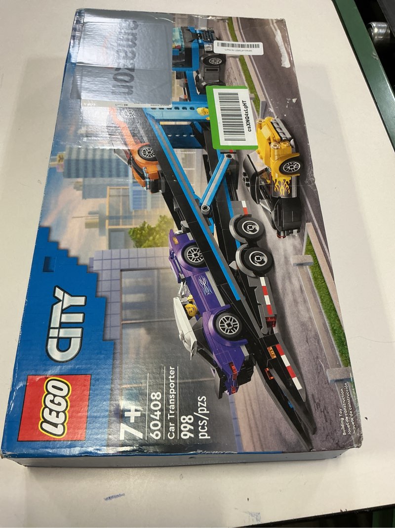 Condition photo showing New/Like New for LEGO City Car Transporter Truck with Sports Cars Building Toy Set - Semi Truck Toy with Carrier & Trailer for Boys & Girls, Ages 7+ - Gift Idea for Kids - 60408