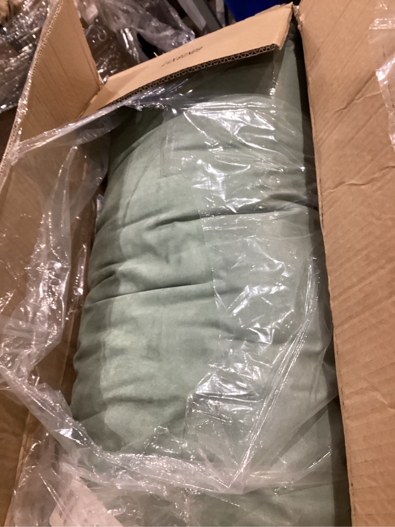 Condition photo showing Good Condition for organic buckwheat bolster (24x10.5x5.5 in) supportive rectangular meditation pillow 100% cotton cover yoga pillow navy blue