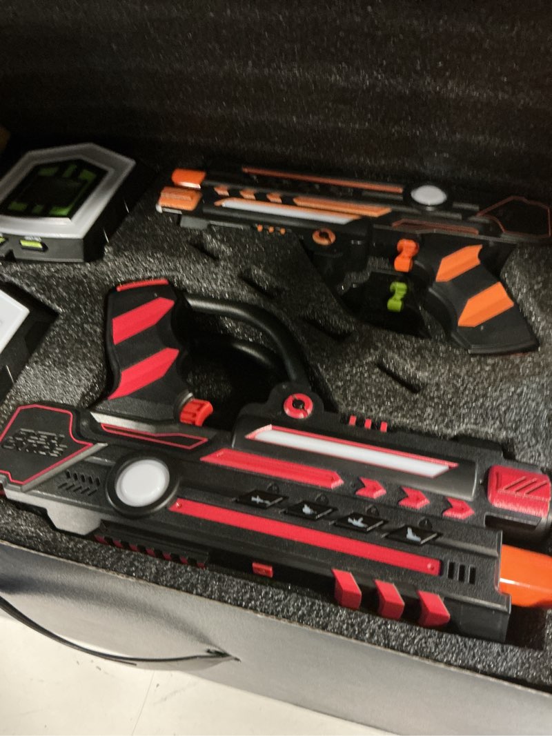 Condition photo showing Good Condition for squad hero rechargeable laser tag 360° sensors + lcds - set of 4 - easter gift ideas for kids teens and adults boys & girls family fun - cool teenage lazer group activity, teen gifts ages 8+ year old