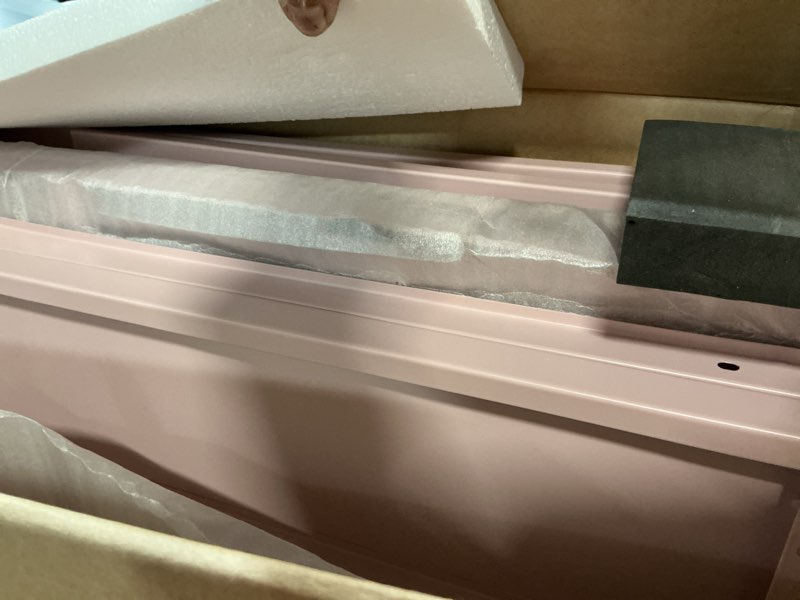 Condition photo showing Good Condition for Metal Locker Cabinet with Lock Single Door Bathroom Storage Cabinet Changing Room Locker for Home, Office, School, Gym, Garage (Pink, 15.75" D x 15.75" W x 49.21" H) Pink 15.75"D x 15.75"W x 49.21"H