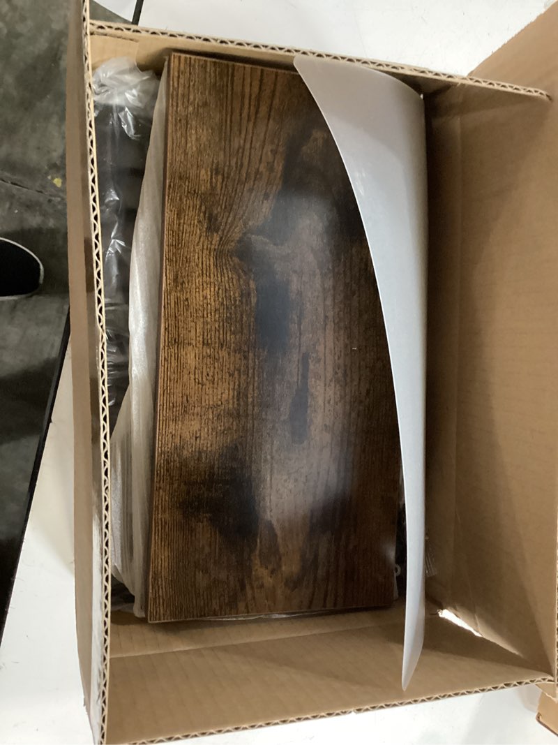 Condition photo showing New/Like New for 2pcs Fruit Basket Kitchen Storage Basket with Wood Lid, Stackable Wall Basket Fruit Basket for Kitchen, Countertop Organizer for Snack, Fruit and Veggie Storage, 11.8 x 7.9 x 8.5 Inch Large x2 Brown