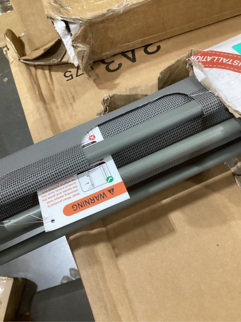 Condition photo showing Good Condition for 96 Inch Wide Reinforced Retractable Dog Gate with Support Rods - Prevent Crawling Under, Extra Long Retractable Baby Gate Large Dog Gate Indoor/Outdoor Retractable Pet Gate, Gray Gray (33" Tall x 96" Wide)