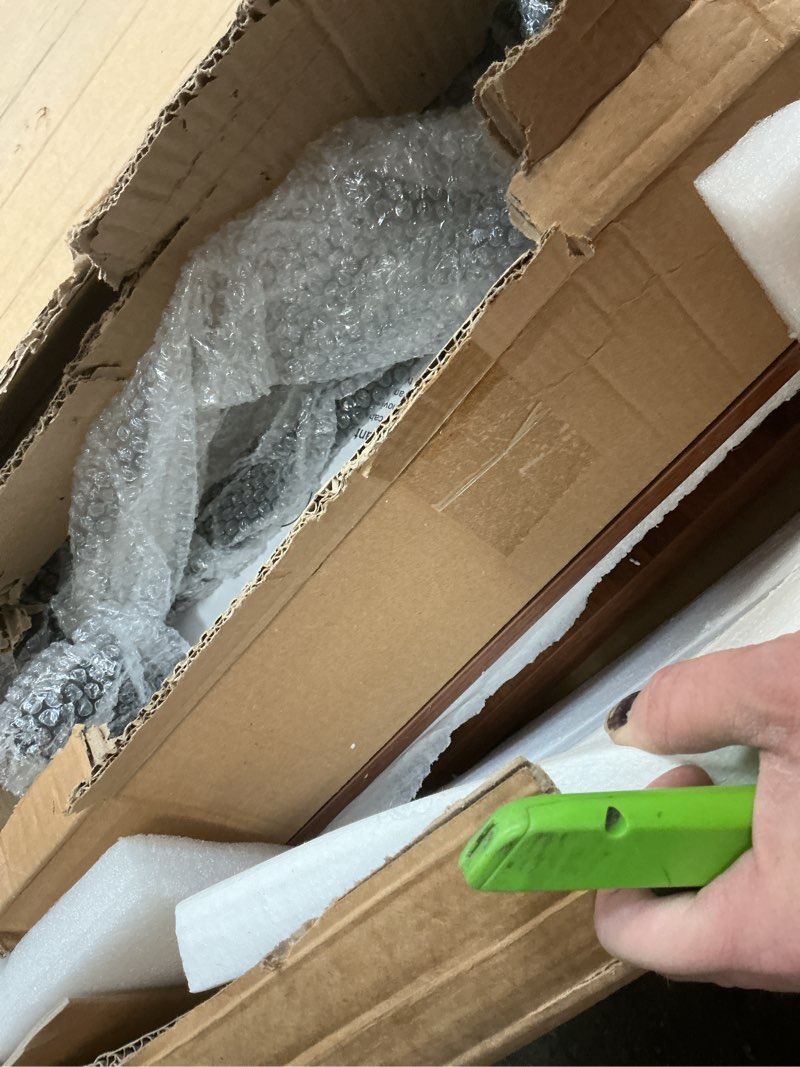 Condition photo showing New/Like New for Modern Chest of Drawers with 6 Drawers,Deep Drawers,Clothes Organizer,Large Storage Cabinet for Living Room, Bedroom,Hallway,with Anti-Tipping Device,BROWN 15.8\"D x 47.2\"W x 31.5\"H (6 Drawers)