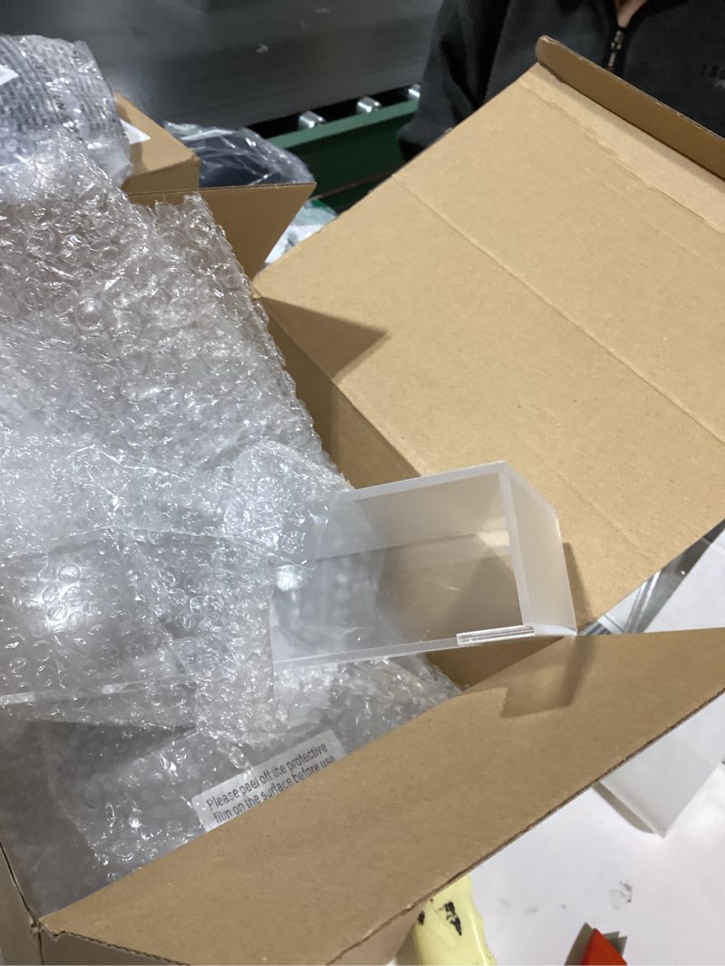 Condition photo showing Good Condition for 100 Slot Clear Acrylic Cassette Tape Storage for Easy Sorting and Organizing of Cassette Tapes, Stamp Pads, Playing Cards, Card Decks and More, Holder for Desktop, Wall Mounted