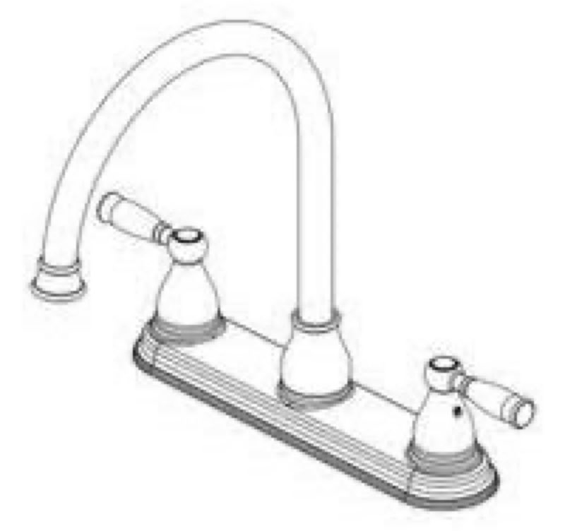Projecto source 2 Handle kitchen faucet 13.1in x9.9in x11.4in