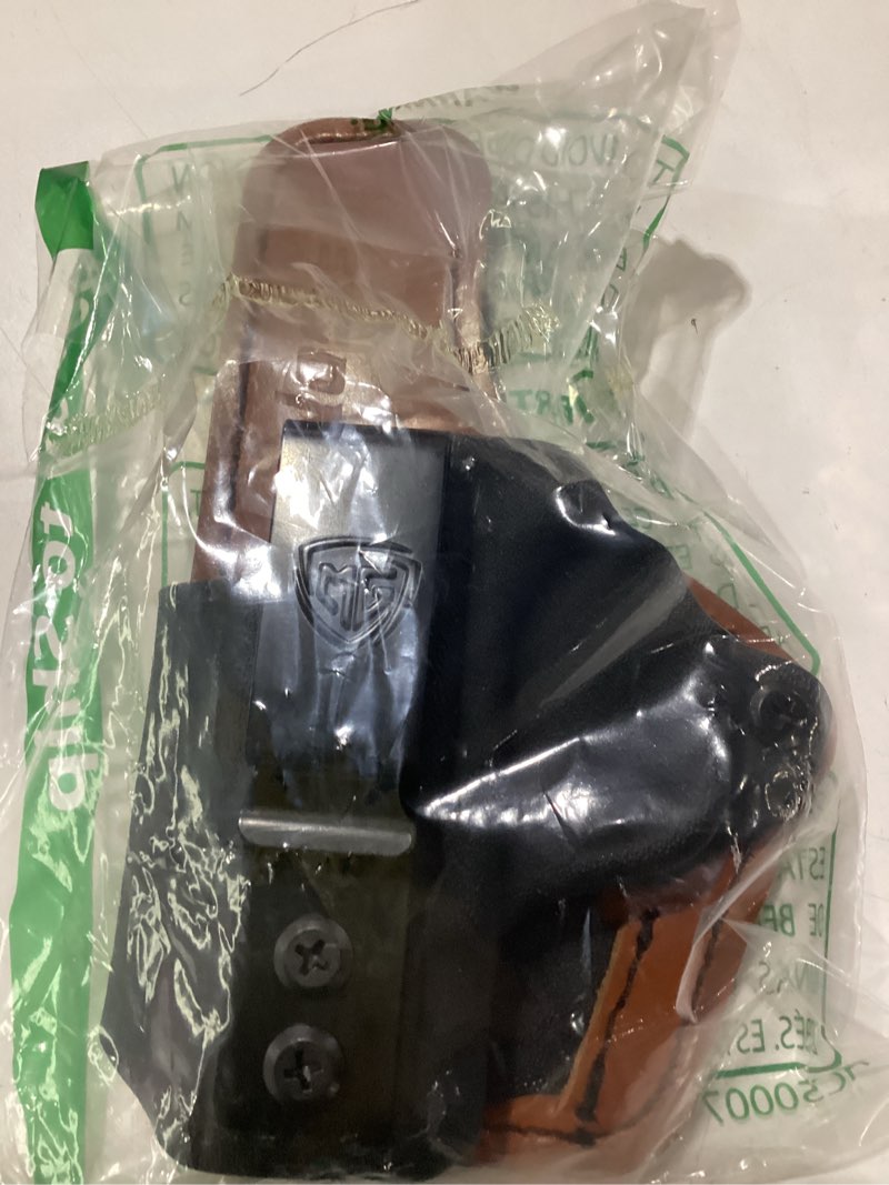 Condition photo showing Good Condition for m&p shield/plus holster with comfort foam pad, iwb kydex and leather hybrid holster for smith and wesson m&p shield 9mm/40, s&w m&p shield plus pistol, appendix carry holster for concealed carry black kydex, left hand draw