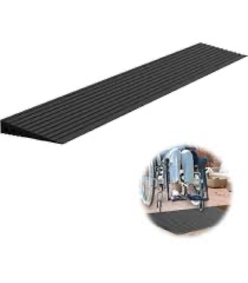 1 Rise Ordorless Threshold Ramp Doorway Curb Ramp? 3000LBS Capacity Mobility Door Ramps for Home Ste