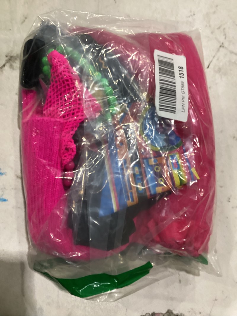 Condition photo showing Good Condition for latocos 14 pcs 80s costume accessories t-shirt tutu skirt outfits halloween cosplay 1980s theme retro party girls (s-8-10y-for height 47.2-51.2in)