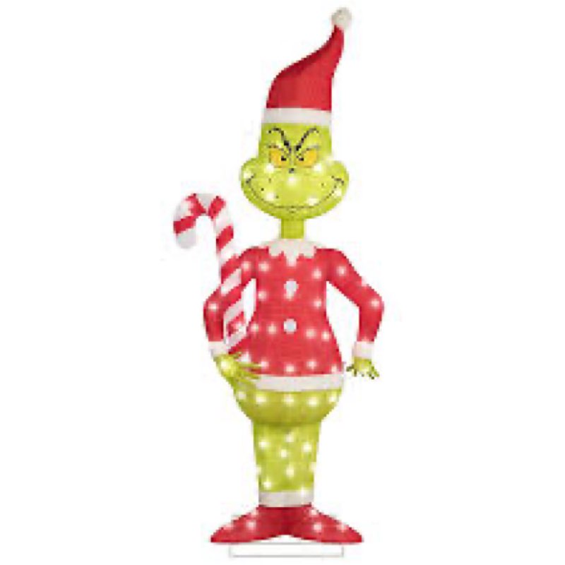 Grinch 7-Ft Freestanding Yard decoration with White LED Lights in