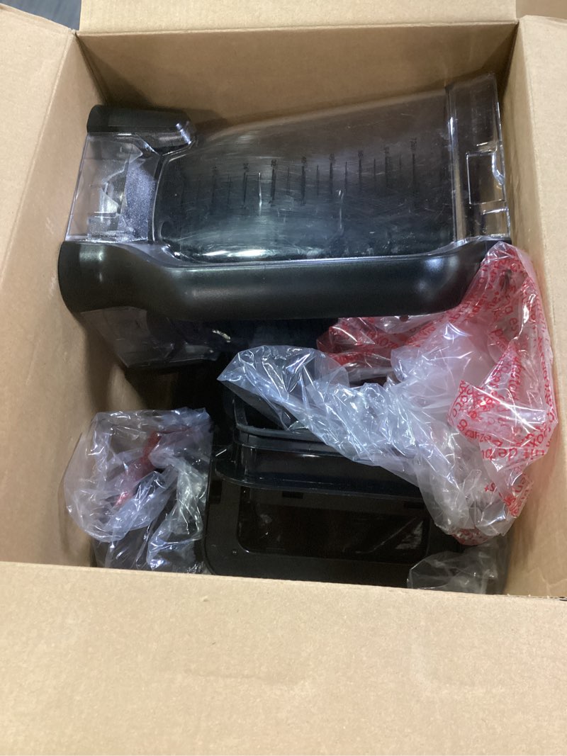Condition photo showing As Is for ninja bn751 professional plus duo blender, 1400 peak watts, 3 auto-iq programs for smoothies, frozen drinks & nutrient extractions, 72-oz. total crushing pitcher & (2) 24 oz. to-go cups, black 72 oz. blender + 24 oz. cups