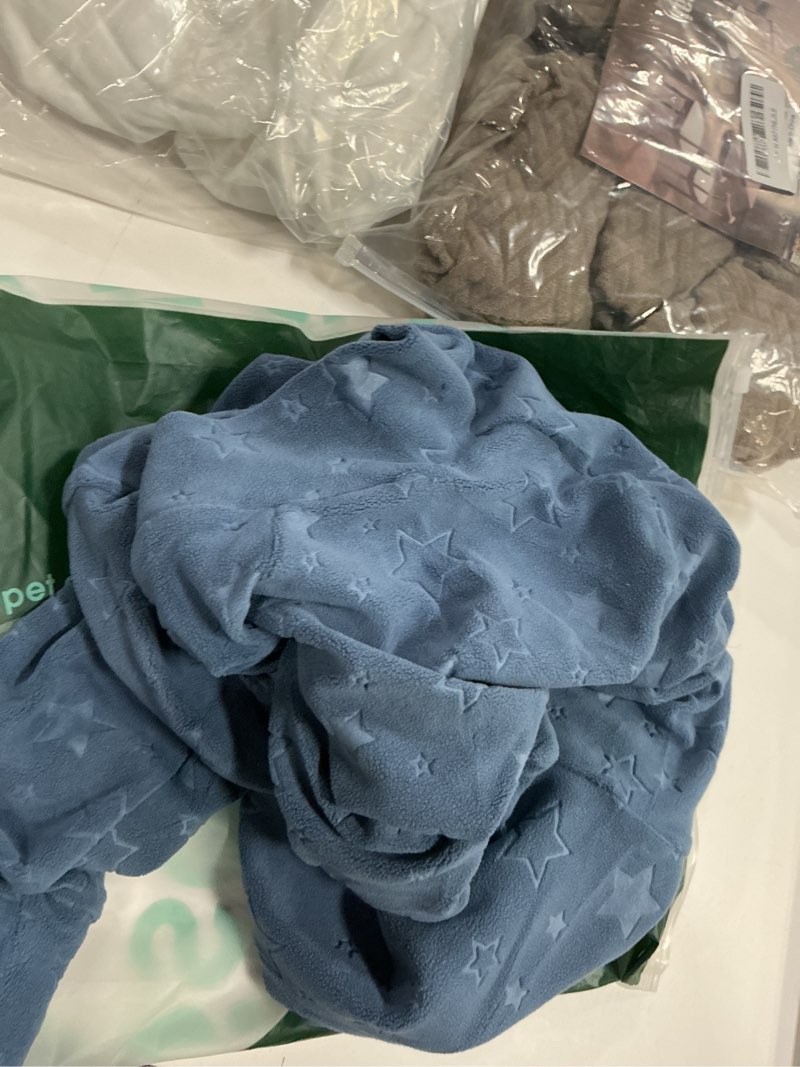 Condition photo showing As Is for Dog Coats Autumn Winter Jumpsuit for Large Medium Dogs, Warmer Recovery Suit Polar Fleece Dog Bodysuit Lightweight Pajamas Pullover Stretchy Onesie Four-Legged Cold Weather Clothes(3XL, Blue) 3X-Large Blue