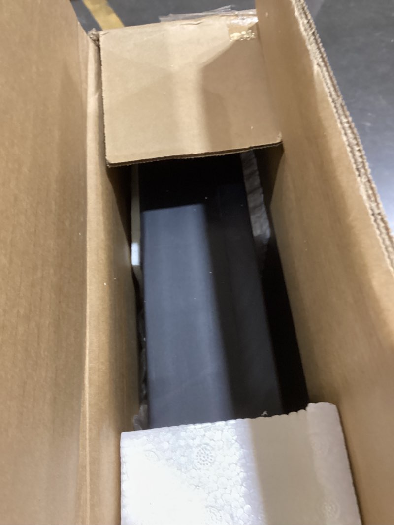 Condition photo showing As Is for Plank+Beam Solid Wood Console Table, 46.25 Inch, Sofa Table, Narrow Entryway Table for Hallway, Behind The Couch, Living Room, Foyer, Easy Assembly, Black