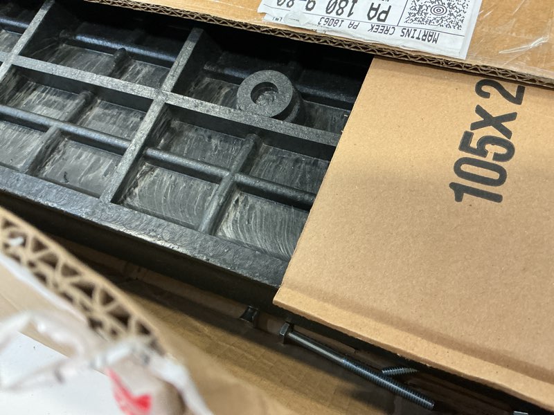 Condition photo showing As Is for (Incomplete) 2 Pcs 2\" Rise Rubber Curb Ramp Threshold Ramps,2\" H 38.5\" L 9.5\" W.Heavy Loading 3 Tons(6600 LB) Capacity,Car Slope for Driveway Dock Bike Vehicle Warehouse Motorcycle. (2\" H)