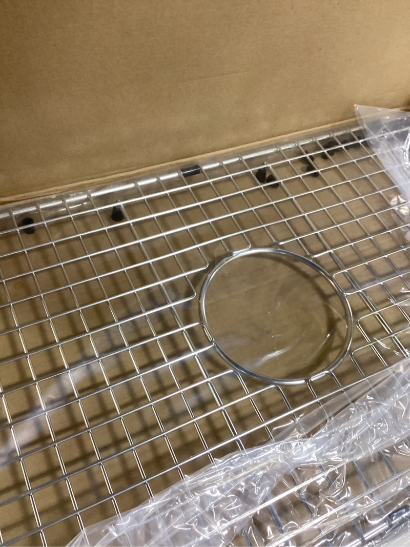 Condition photo showing Good Condition for Serene Valley Sink Bottom Grid 24-9/16" X 14-7/16", Centered Drain with Corner Radius 3/8", Sink Protector NDG2515C