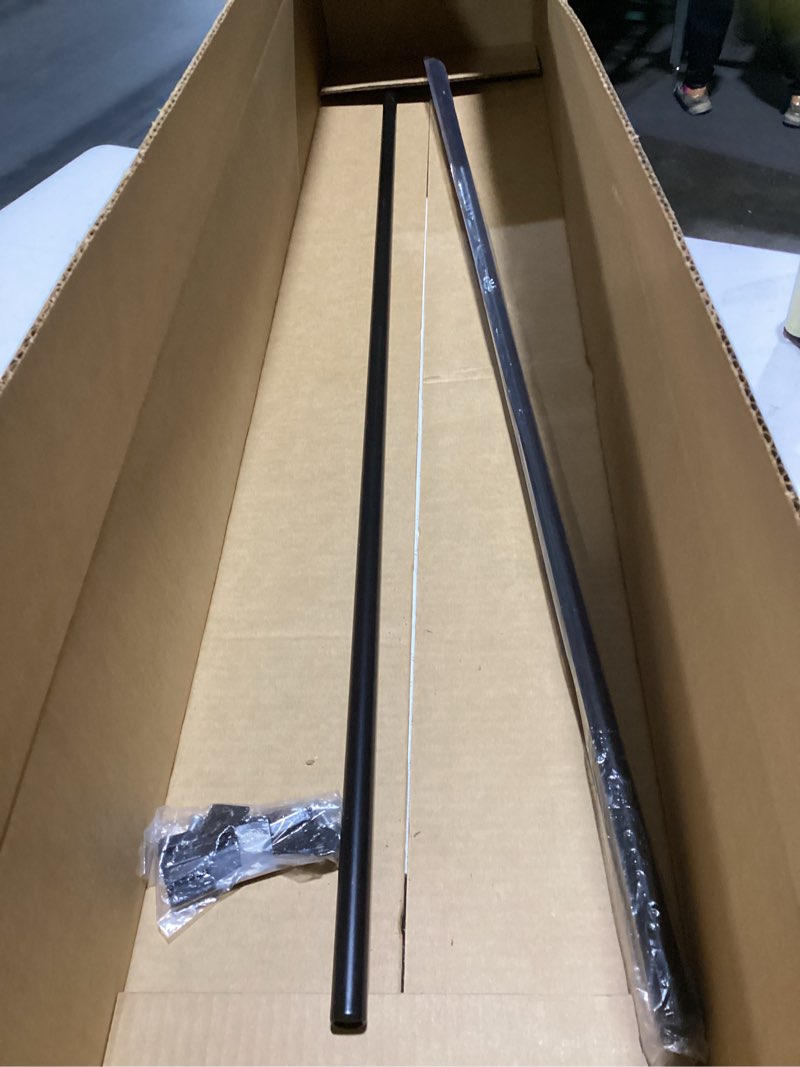 Condition photo showing Good Condition for Threehoney 2 Pack Wire Shelving Garment Hanger Bar Wire Shelving Accessories Industrial Closet Clothes Rods for Home Retail Store(Black,48 Inch) 48 Inch Black