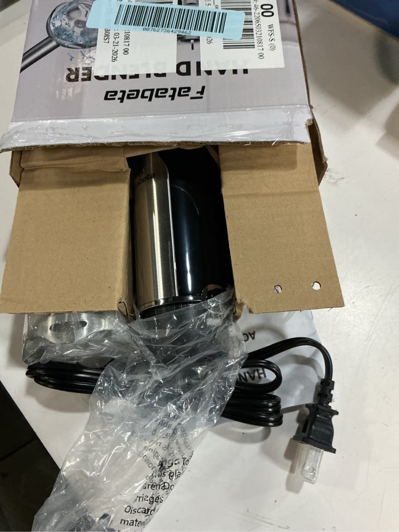 Condition photo showing Good Condition for fatabeta immersion blender, 1100w immersion blender handheld with 21 speeds & turbo boost – 3-in-1 hand blender for purees, baby food, milkshakes, soups & smoothies