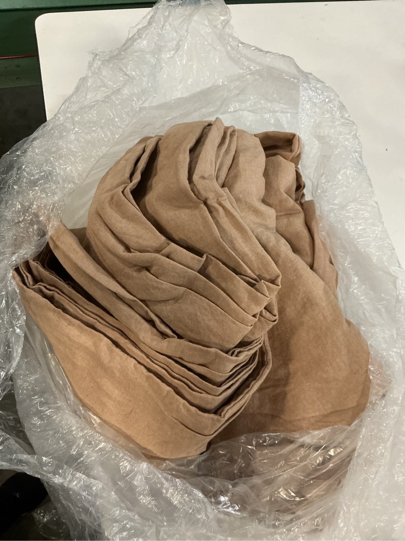 Condition photo showing As Is for quince european linen duvet cover set, king/cal king, desert sunset