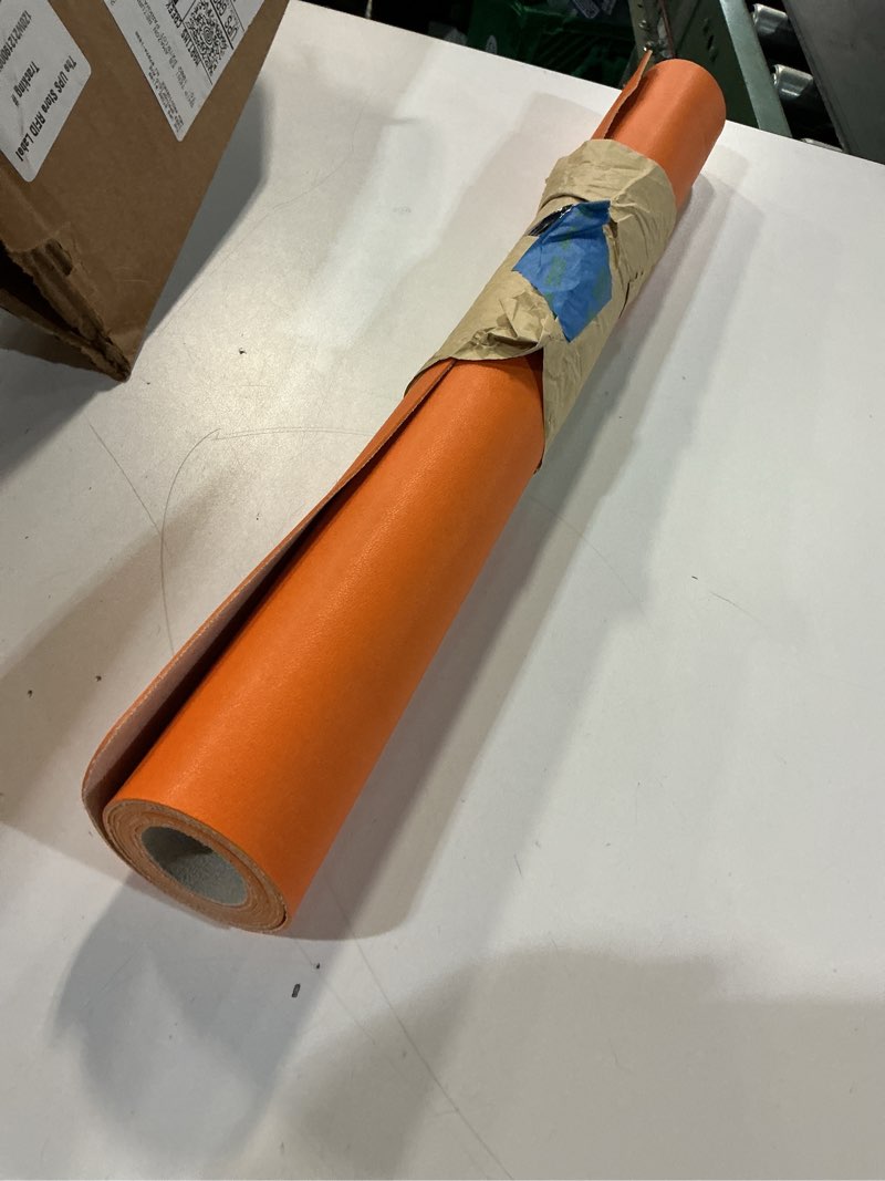 Condition photo showing As Is for Aothia Faux Leather Desk Mat – Large Mouse Pad, Non-Slip PU Leather Blotter, Waterproof Writing Surface for Office and Home (Orange, 47.2" x 23.6") 47.2" x 23.6" Hermes Orange