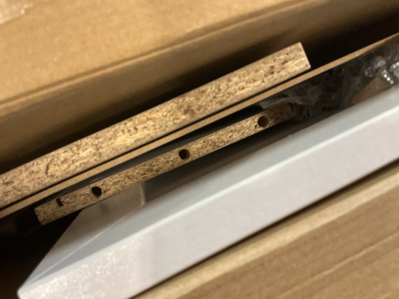 Condition photo showing As Is for ClosetMaid SuiteSymphony Wood Closet Drawer, Add On Accessory, Shaker Style, For Storage, Closet, Clothes, 25” x 10” Size for 25 in. Units, Pure White Pure White 25" X 10" Drawer