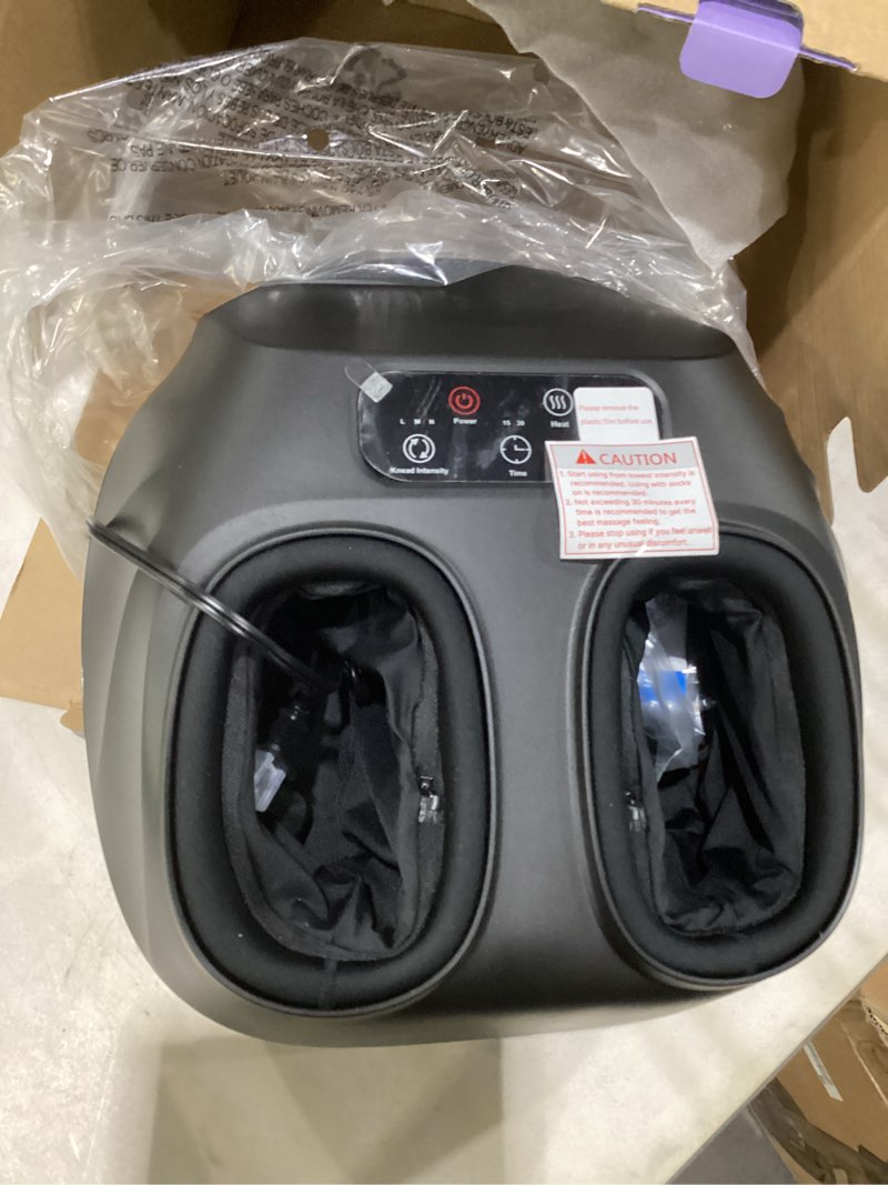 Condition photo showing Good Condition for renpho foot massager machine with heat [2026 upgraded], shiatsu foot massager for neuropathy, plantar fasciitis massager for men women, up to size 14, fsa eligible hsa store eligible massager, black
