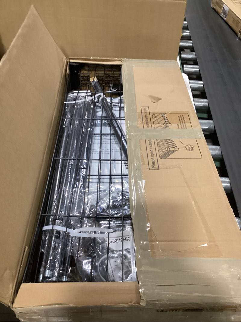 Condition photo showing Good Condition for P6C Rolling Clothes Rack with Cover, Covered Clothing Racks Heavy Duty, Portable Closet for Hanging Clothes, Garment Racks on Wheels, Black Closet Rack with Black Cover, Max Load 365LBS Black Rack with Black Cover P6C