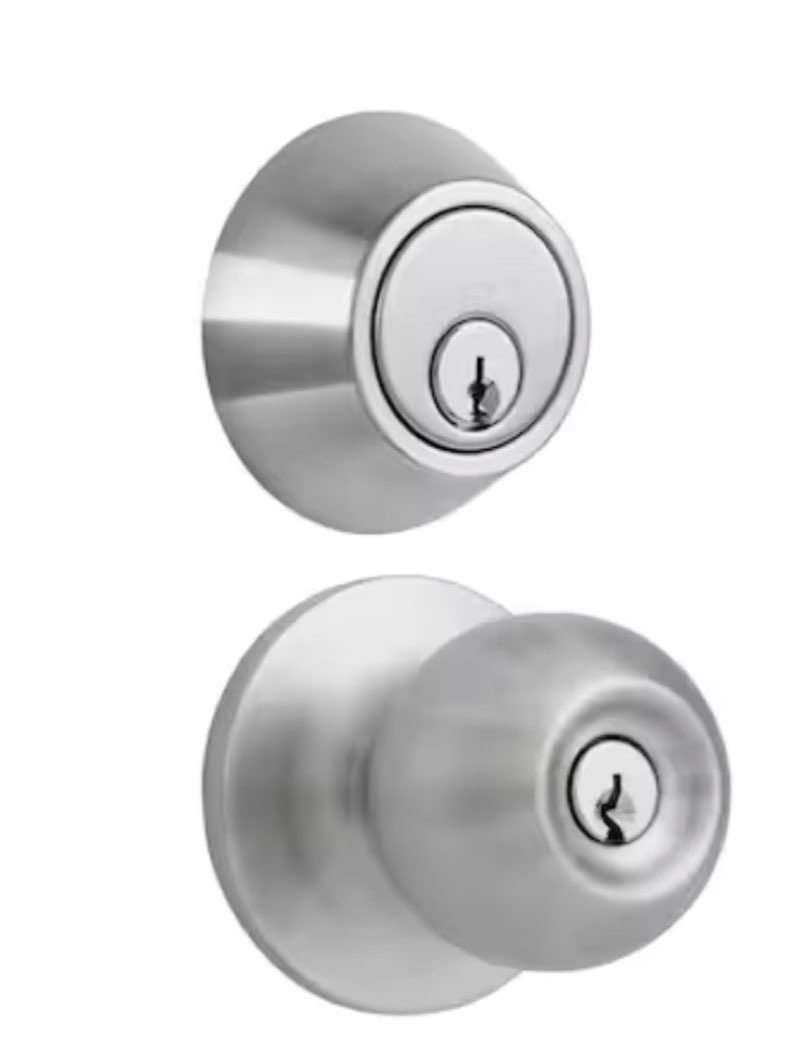 BRINKS COMMERCIAL Light Duty Commercial Satin Chrome Interior or Exterior Single-Cylinder