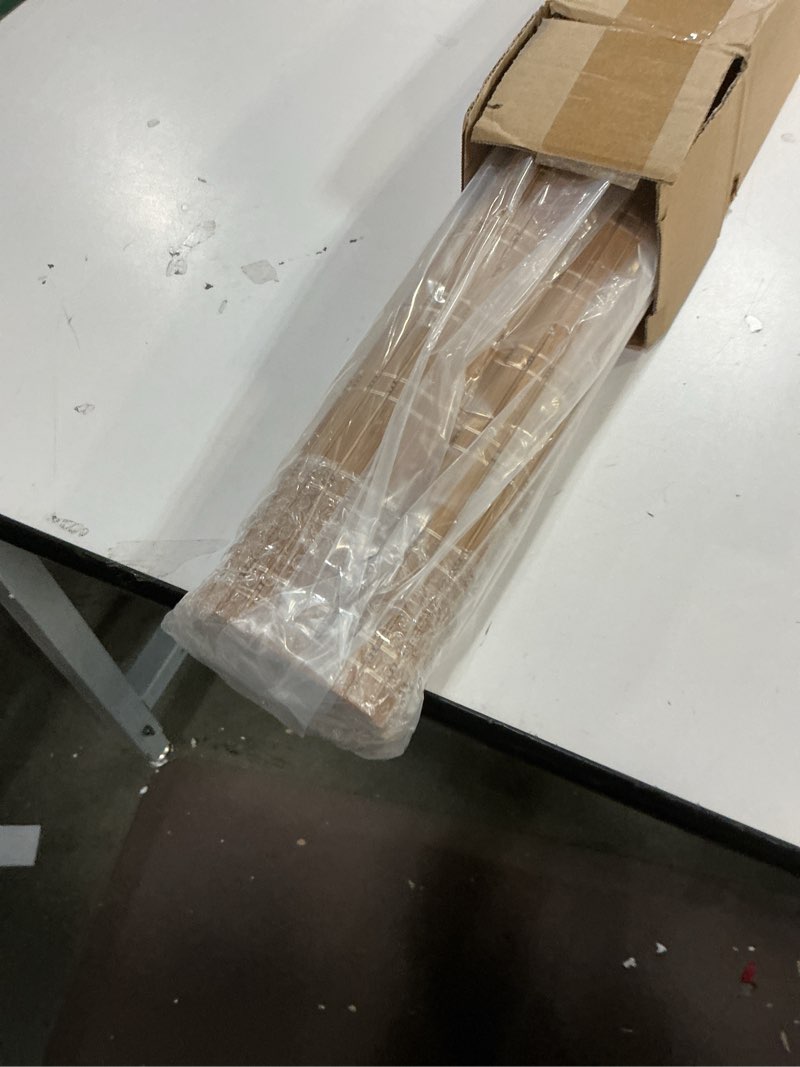 Condition photo showing New/Like New for LazBlinds Cordless Bamboo Roman Shades, Light Filtering Window Treatment, Roll Up Bamboo Blinds for Windows, 34'' W x 60'' H Light Filtering-brown206 34'' W x 60'' H