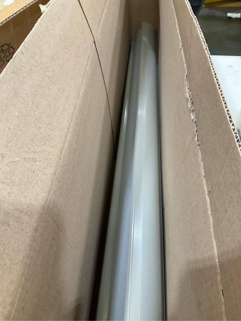 Condition photo showing As Is for persilux cordless zebra blinds for windows free-stop window blinds (35" w x 47" h, grey) dual layer light control for day and night, light filtering sheer shades for home, easy to install 35"w x 47"h grey