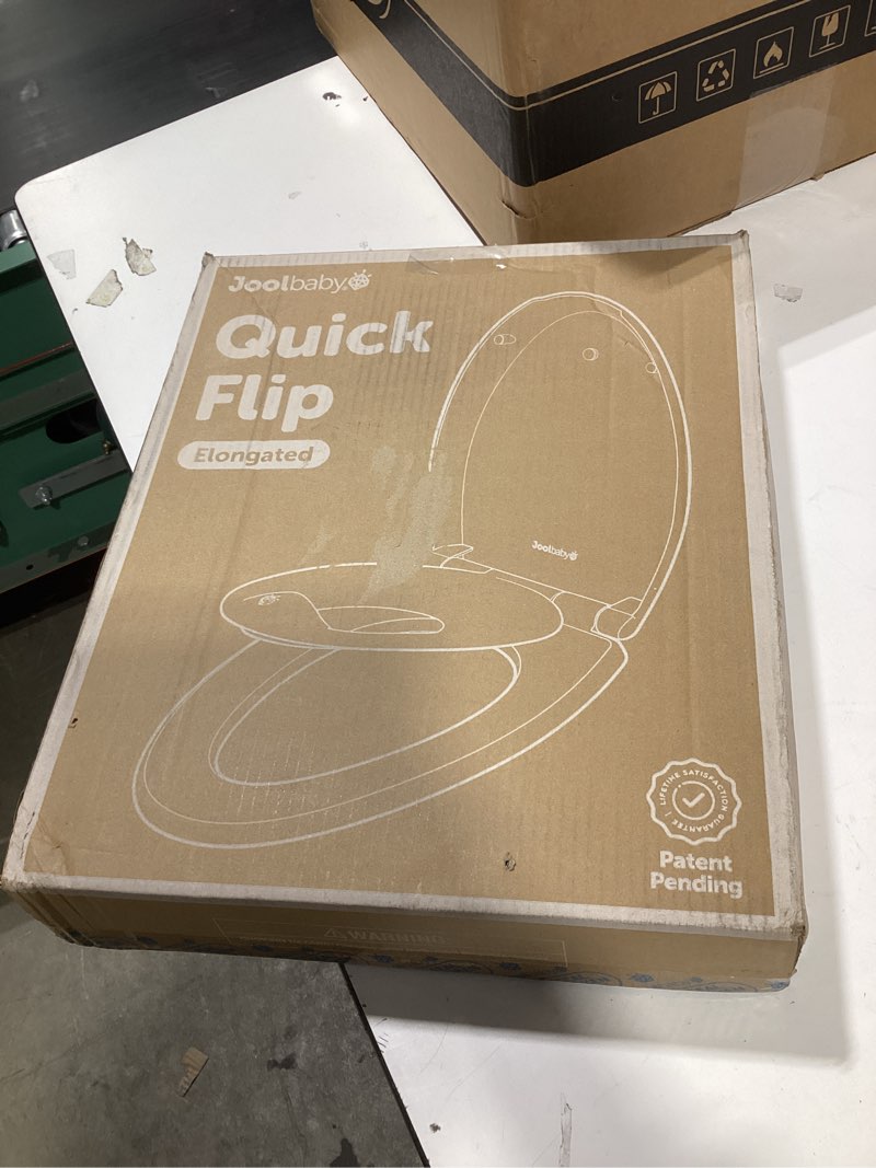 Condition photo showing Good Condition for quick flip toilet seat with built-in potty & splash guard for toddler training, slow close - jool baby (elongated)