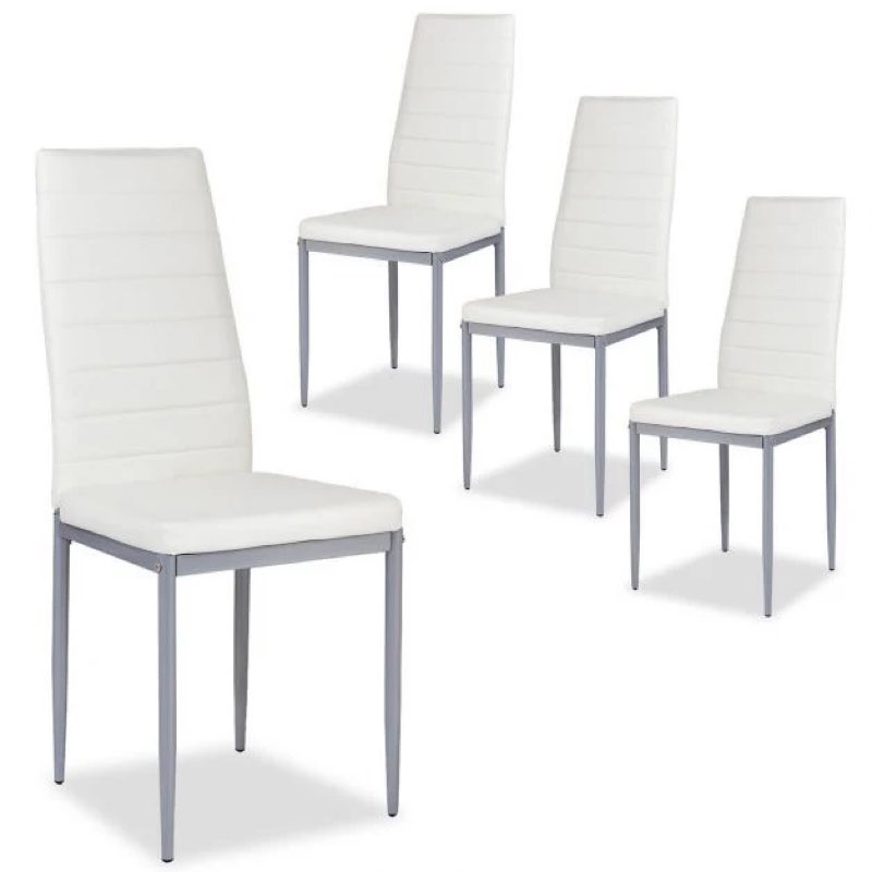 Set of 4 Armless Upholstered Dining Chairs