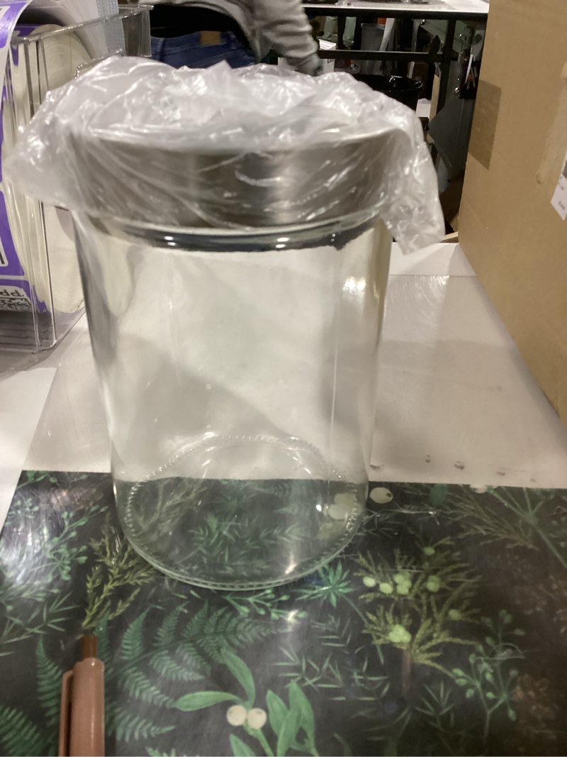 6 candy glass jars with lids