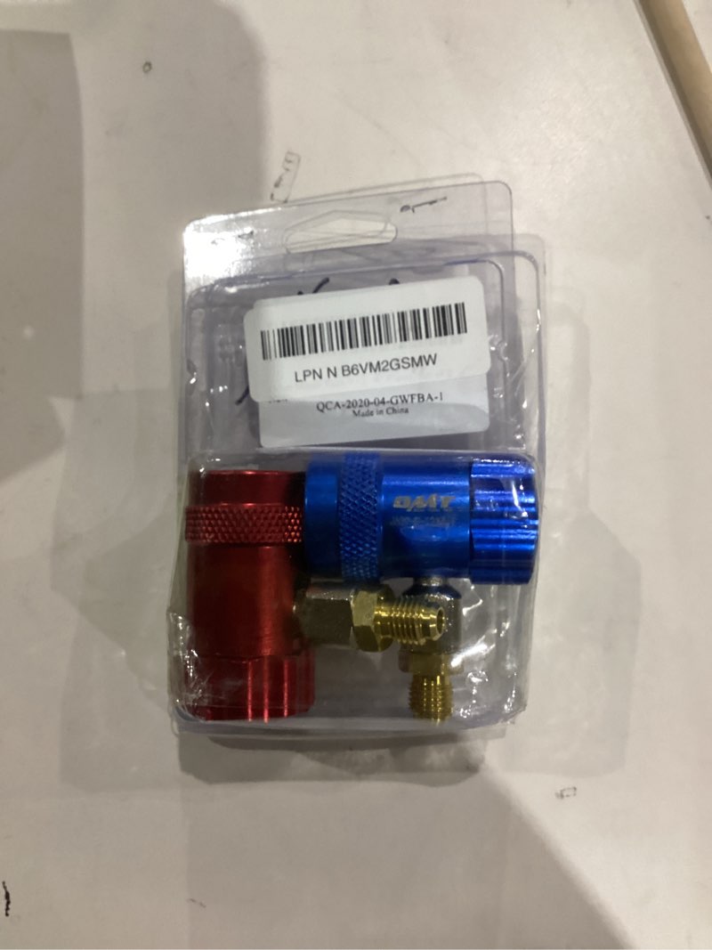 Condition photo showing Good Condition for orion motor tech r1234yf quick coupler, quick connect r1234yf adapters & ac hose fitting connectors, hp lp r1234yf couplers for air conditioning evacuation and recharging, 1/4" flares, set of 2