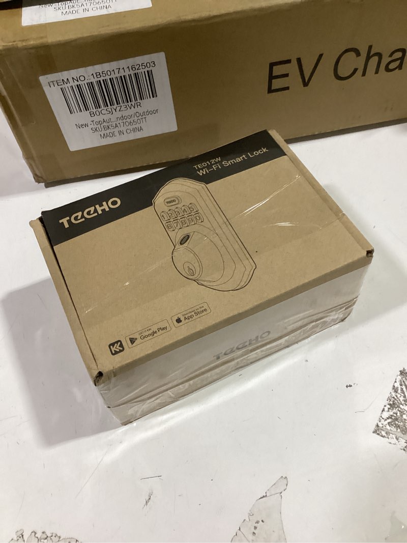 Condition photo showing As Is for TEEHO TE012W WiFi Smart Lock, Fingerprint Door Lock with Built-in Wi-Fi, Keyless Entry Keypad Smart 