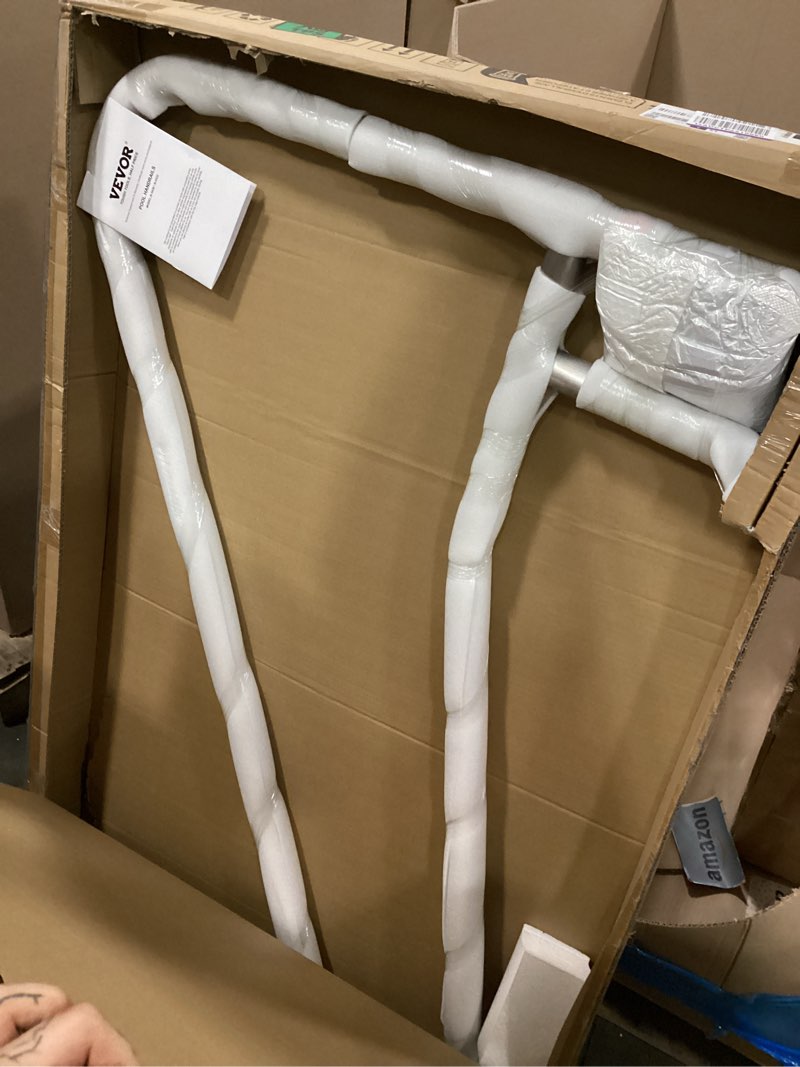 Condition photo showing New/Like New for vevor pool rail 54x36 pool railing 304 stainless steel 250lbs load capacity silver rustproof pool handrail humanized swimming pool handrail with blue grip cover & m8 drill bit & self-taping screws 54x36 inch