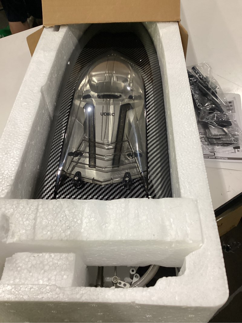 Condition photo showing Good Condition for not tested cheerwing 25\" brushless rc boat for adults, 30+mph fast remote control boat for lakes and pools carbon black